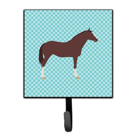 Carolines Treasures English Thoroughbred Horse Blue Check Leash or Key Holder BB8087SH4